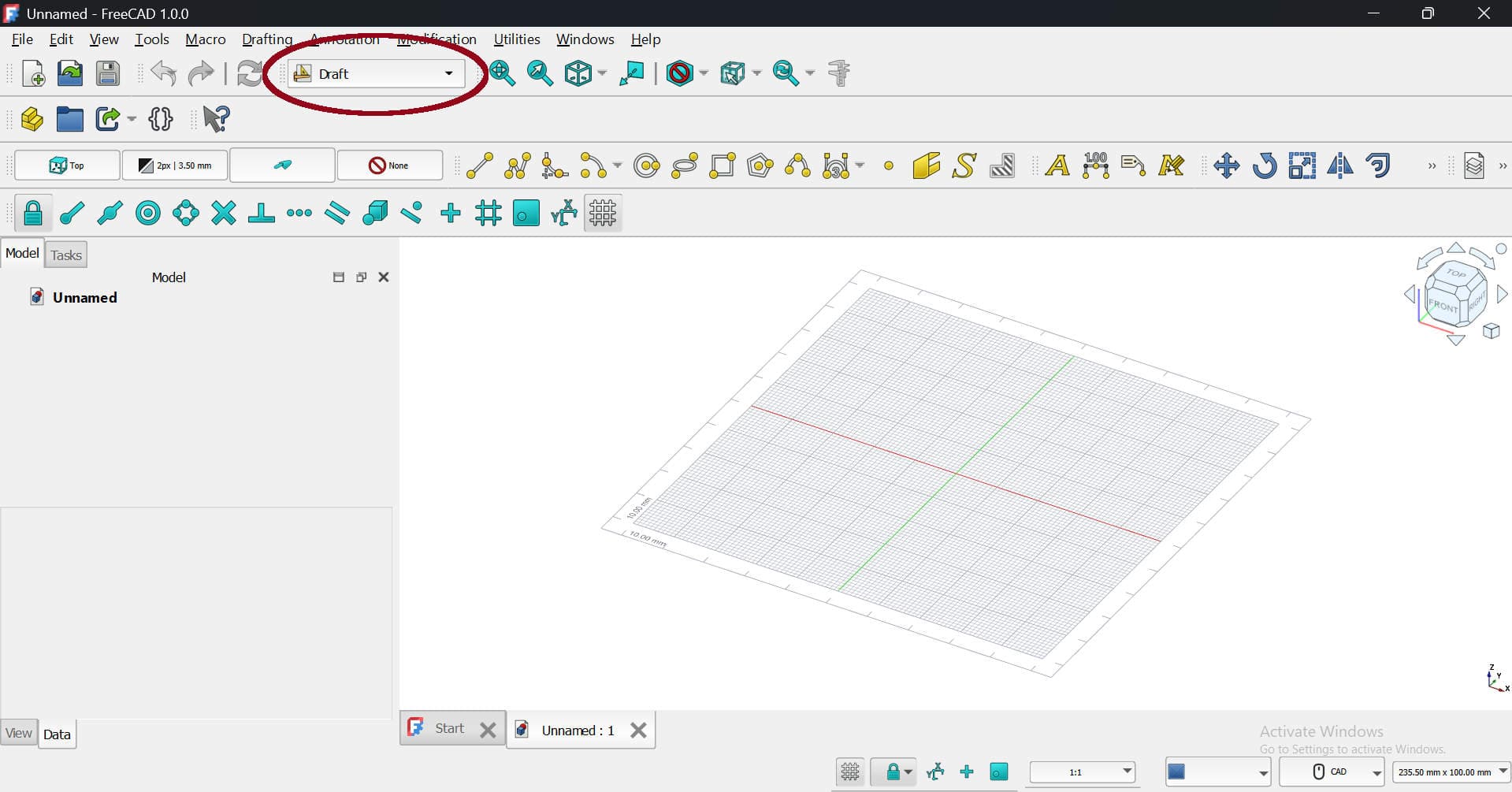 FreeCAD Draft Workbench