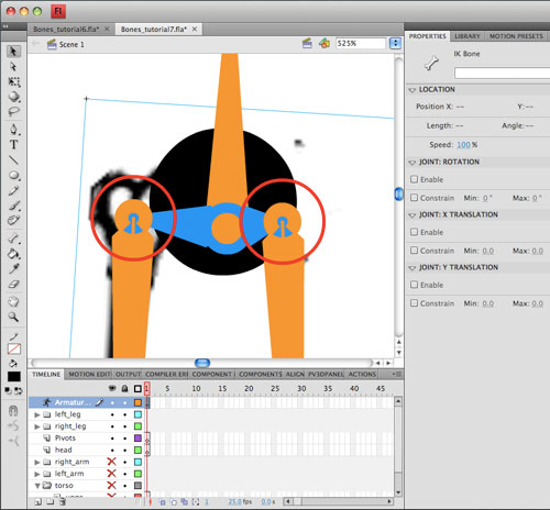 Screenshot of the Adobe Animate software