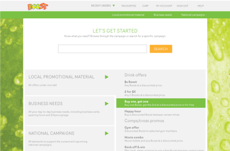 Boost Juice Web To Print Platform