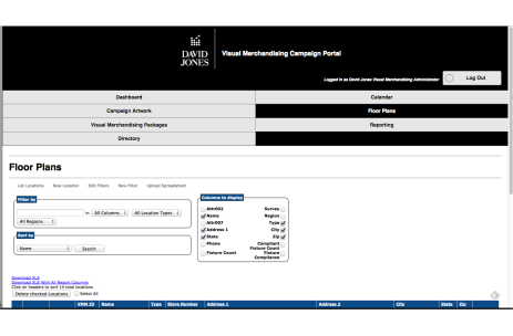 David Jones Visual Merchandising Platform