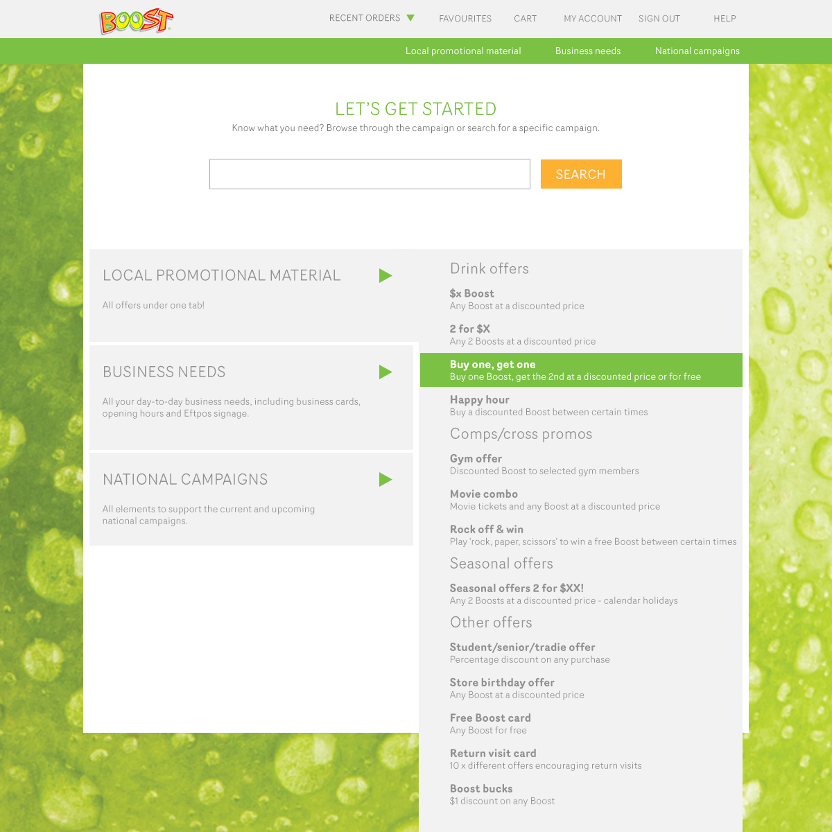 Boost Juice Web To Print Platform